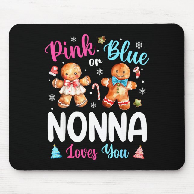 Nk Oder Blau Nonna Liebt Dich Geschlecht Enthüllun Mousepad (Vorne)