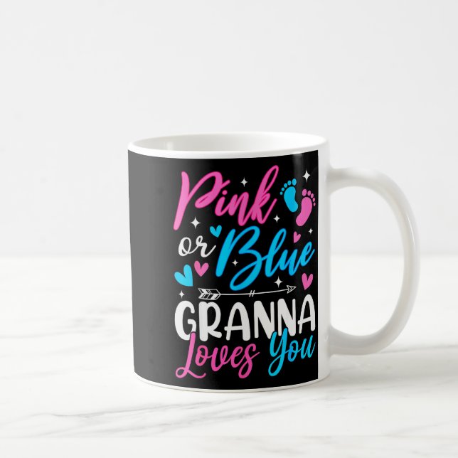 Nk Or Blue Gr Loves You Gender Reveal Baby  Kaffeetasse (Rechts)