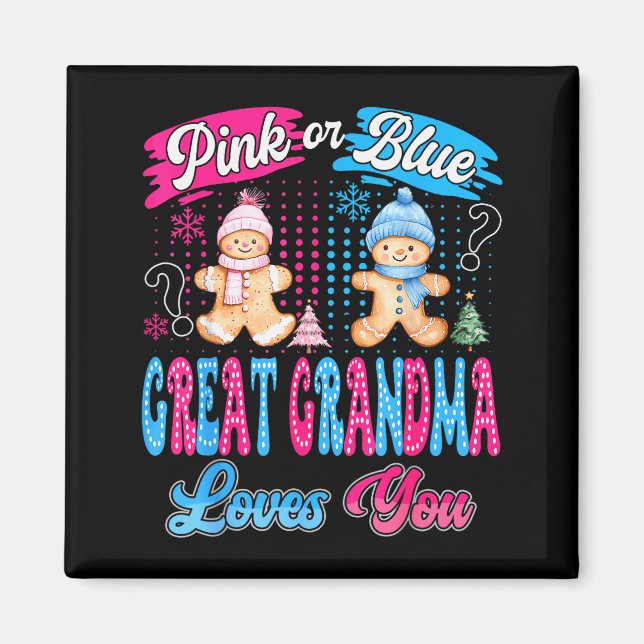 Nk Or Blue Great Grandma Loves You Gingerbread Chr Magnet (Vorne)