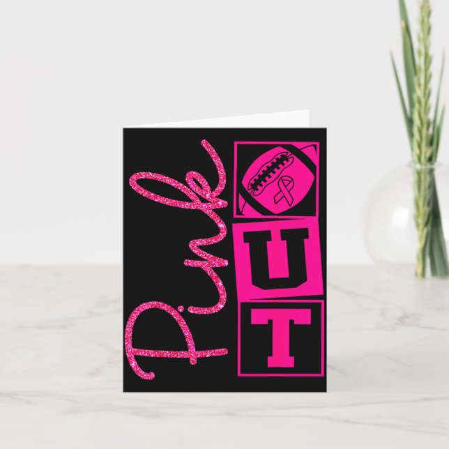 Nk Out Breast Cancer Awareness Football Srts Men C Karte (Vorderseite)