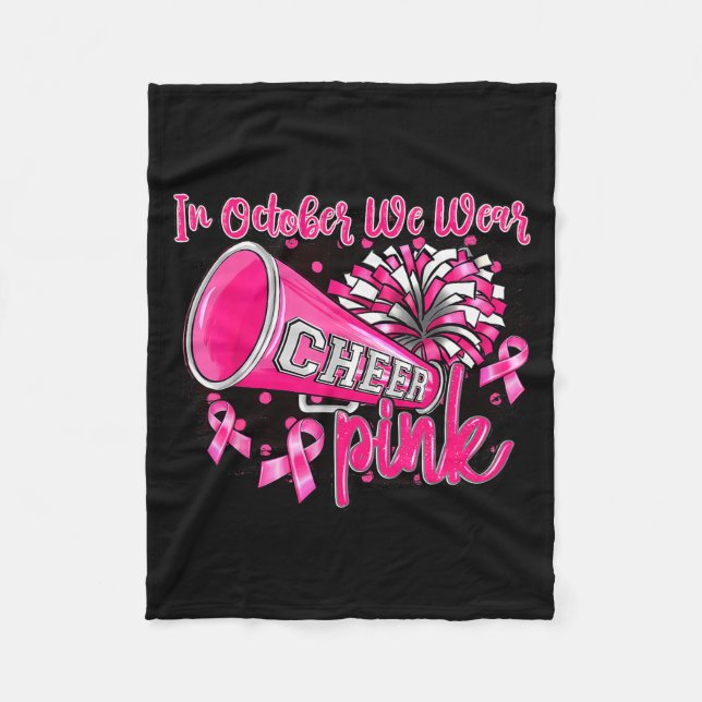 Nk Out Football Cheer For The Breast Cancer Awaren Fleecedecke (Vorderseite)