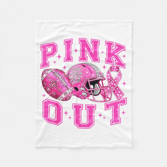 Nk Out Tackle Breast Cancer Awareness Football Nk  Fleecedecke (Vorderseite)