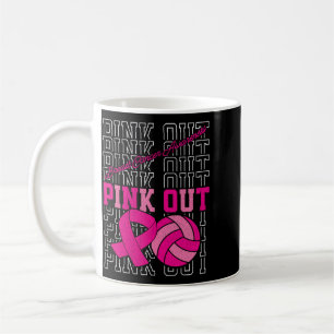 nk Out Volleyball Band Brustkrebsbewusstsein Kaffeetasse