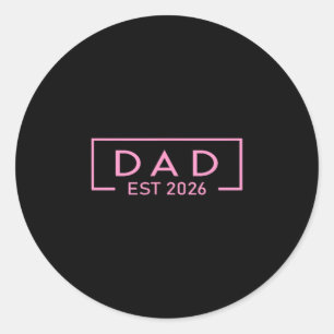 Nk Papa Est. 2026 Logo Vater 2026 Wird neuer Vater Runder Aufkleber