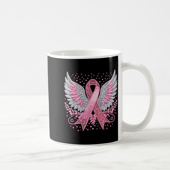 Nk Ribbon Angel Wings Breast Cancer Awareness Wome Kaffeetasse (Rechts)