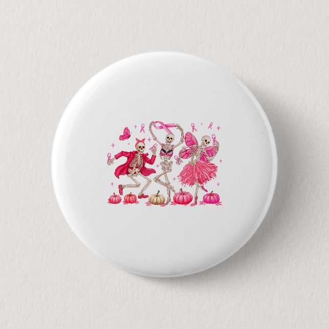 Nk Ribbon Breast Cancer Awareness Skeleton Women M Button (Vorderseite)