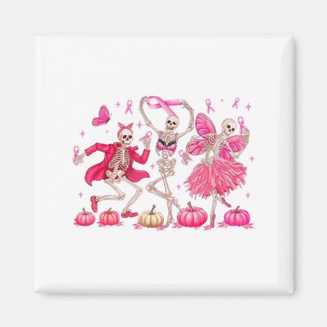 Nk Ribbon Breast Cancer Awareness Skeleton Women M Magnet (Vorne)