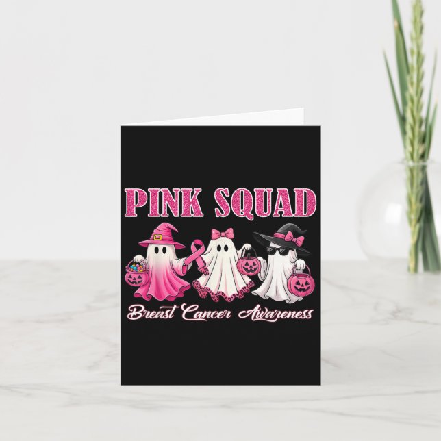 Nk Squad Brustkrebs-Bewusstsein Boo für Kinder Tod Karte (Vorderseite)