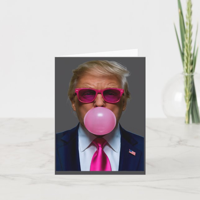 Nk Sungles Funny Donald Trump Nk Bubble Gum 2024  Karte (Vorderseite)