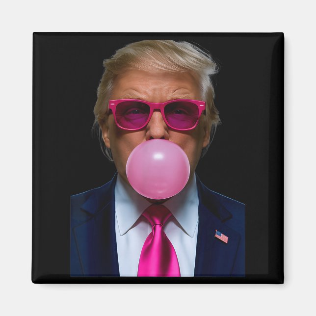 Nk Sungles Funny Donald Trump Nk Bubble Gum 2024  Magnet (Vorne)