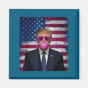 Nk Sungles Trump Bubble Gum 2024 USA-Flagge Vintag Magnet