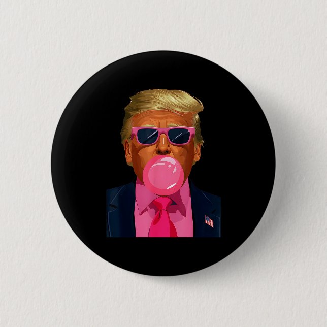Nk Sungles Trump Bubble Gum 2024 Vote President Fu Button (Vorderseite)