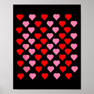 Nk und rote Herzen Liebhaber Lustiger Valentinstag Poster