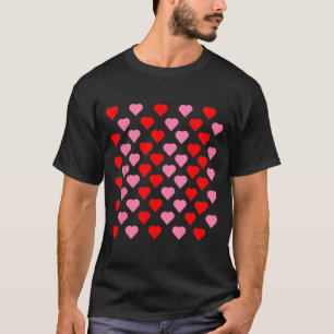 Nk und rote Herzen Liebhaber Lustiger Valentinstag T-Shirt