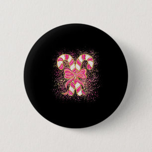 Nk Weihnachts-Candy-Cane-Preppy-Coquette-Xmas-Schl Button
