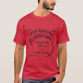 NKCC 40. rotes T-Shirt Schwarzes Logo