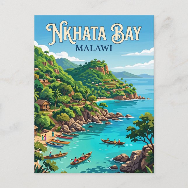 Nkhata Bay Malawi Postkarte (Vorderseite)