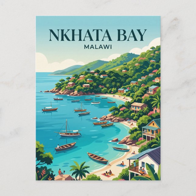 Nkhata Bay Malawi Postkarte (Vorderseite)