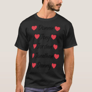 NKOTB-Namen mit Herz T-Shirt