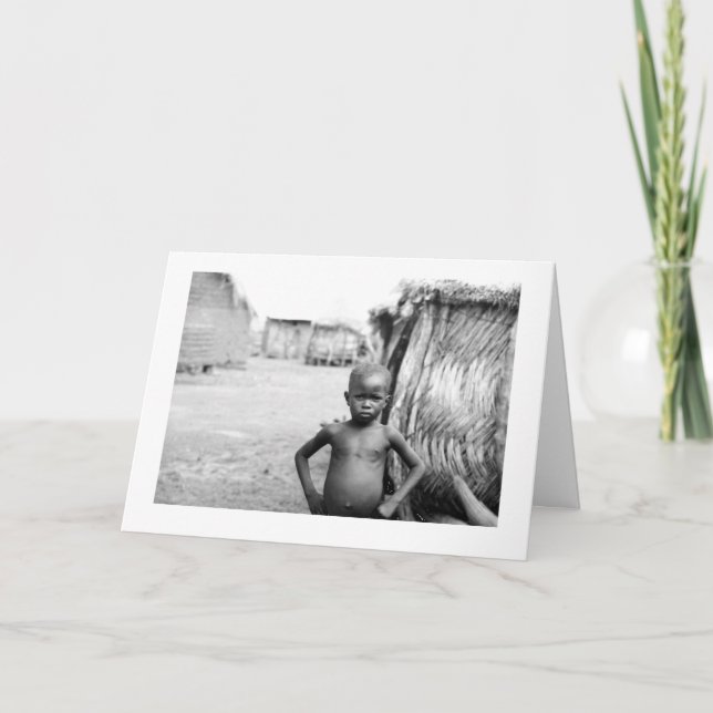 Nkwanta Mädchen Feiertagskarte (Vorderseite)