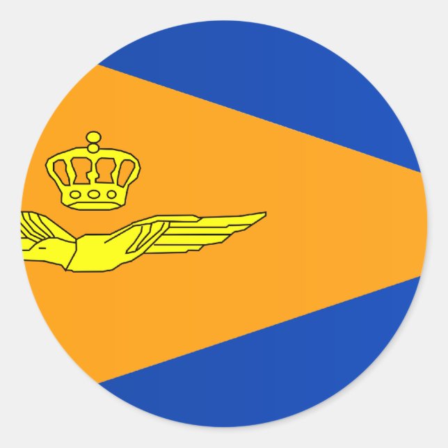 NL VLAG Luchtmacht, Niederlande Runder Aufkleber (Vorderseite)