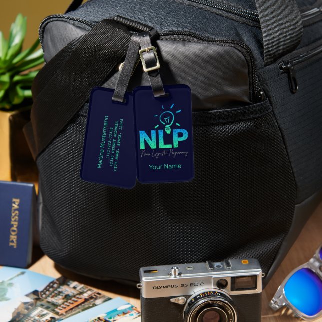 NLP-Programmierer und Ausbilder für Neurolinguisti Gepäckanhänger (Vorderseite & Rückseite)