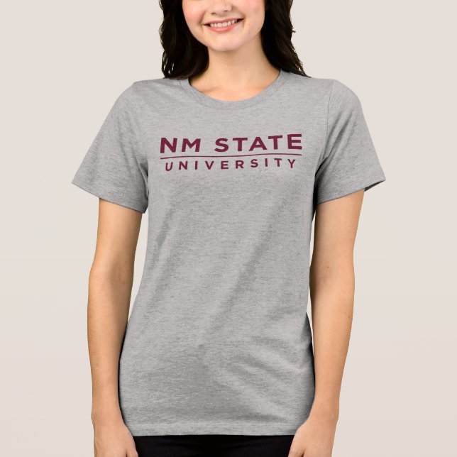NM State University Tri-Blend Shirt (Vorderseite)