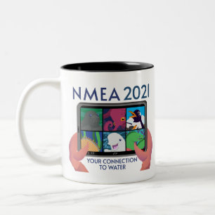 NMEA 2021-Logo - Transparente, fixierte Logos Zweifarbige Tasse