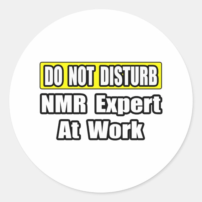 NMR-Experten am Arbeitsplatz Runder Aufkleber (Vorderseite)