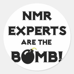 NMR-Experten sind die Bombe! Runder Aufkleber