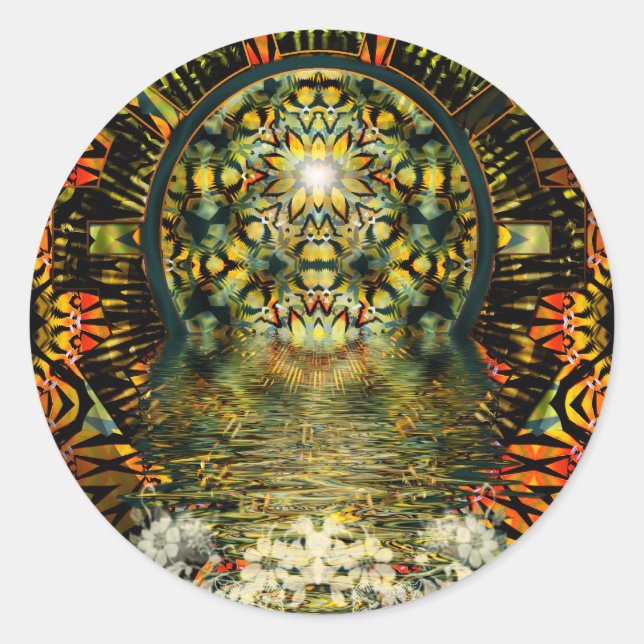 NNER SCHÖNHEIT-Aufkleber Runder Aufkleber (Vorderseite)