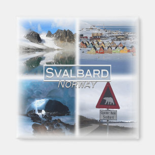 NO0166 Europe, Norwegen, Svalbard Islands, Kühlsch Magnet
