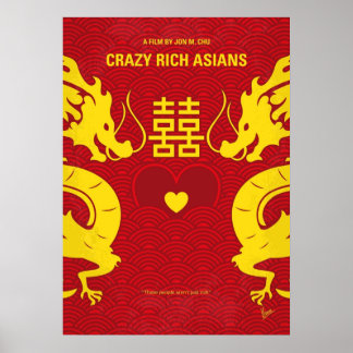 No1094 My Crazy Rich Asians minimaler Film Poster
