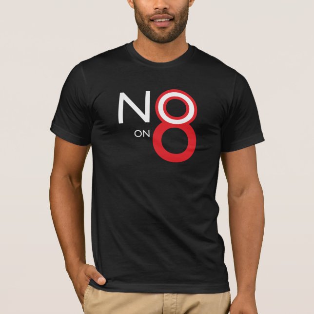 NO8/nein auf 8 T-Shirt (Vorderseite)