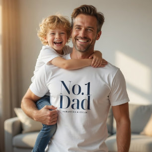 No.1 Dad Personalisiertes T-Shirt Benutzerdefini