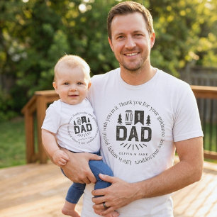 No. 1 Dad Vintage Circle Personalisiert Benutzer T-Shirt