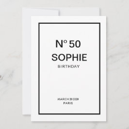 No 50 French Chic 50th Birthday Party Einladung