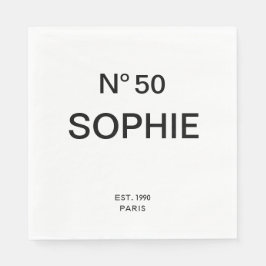 No 50 French Chic 50th Birthday Party Serviette