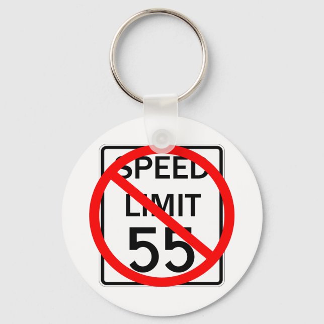 No 55 mph Speed Limit Sign Schlüsselanhänger (Vorderseite)