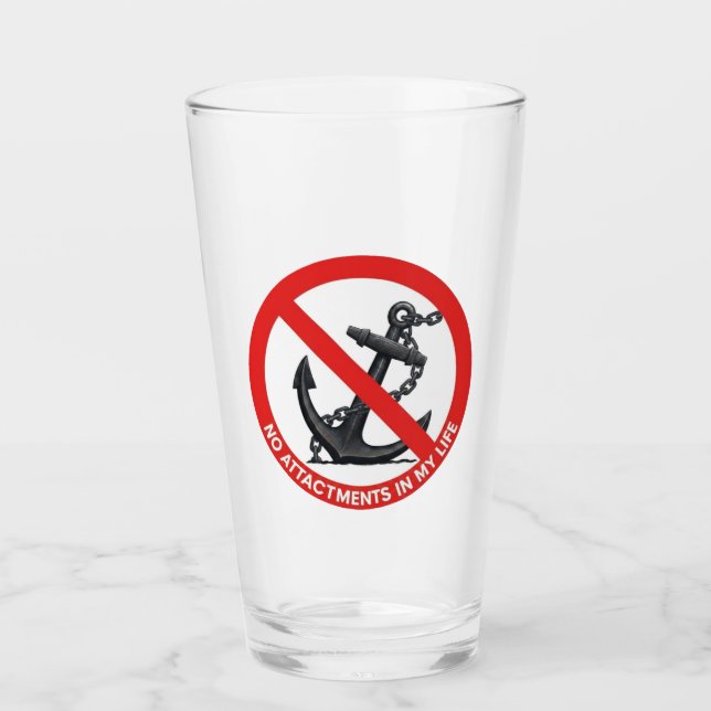 No attachments in my life glas (Vorderseite)