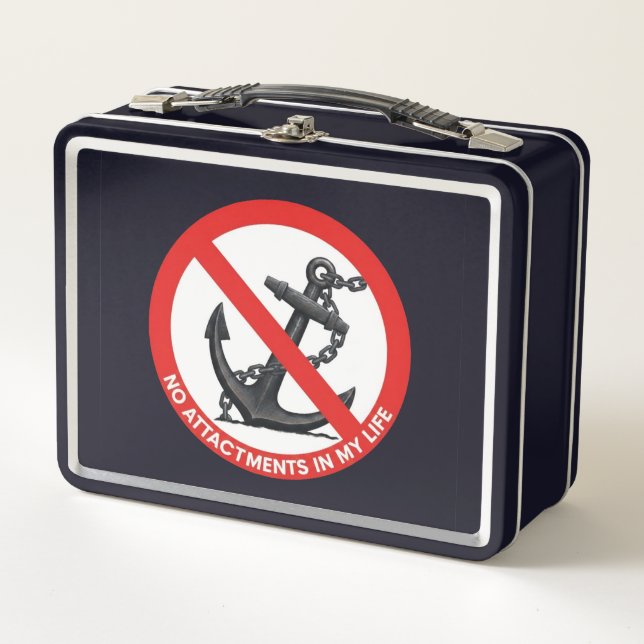 No attachments in my life metall brotdose (Vorderseite)