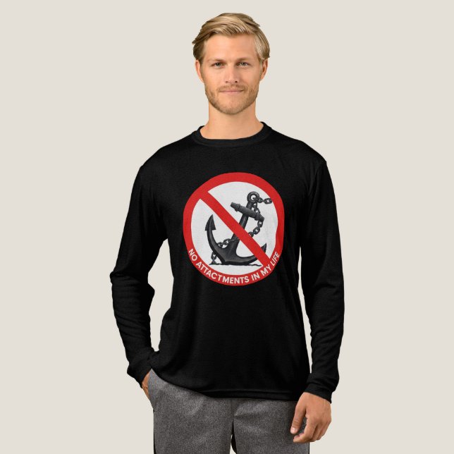 No attachments in my life Tri-Blend shirt (Volle Vorderseite)