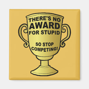 No Award for Stupid Funny Kühlschrankmagnet Magnet