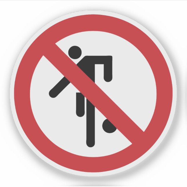 NO Ball Games ⚠ Thai Park ⚠ Aufkleber (Vorderseite)