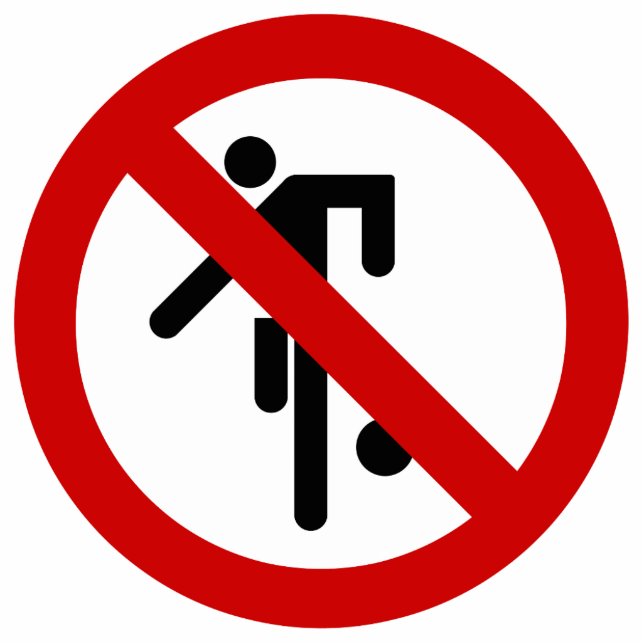 NO Ball Games ⚠ Thai Park ⚠ Freistehende Fotoskulptur (Vorne)