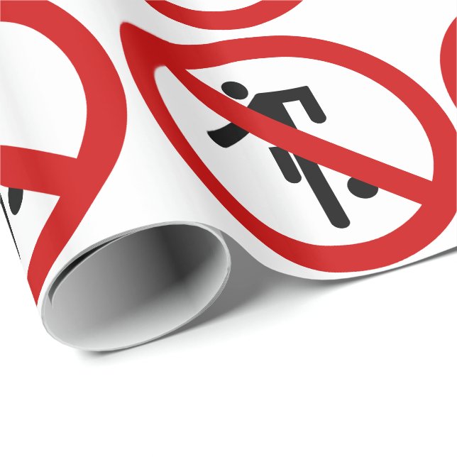 NO Ball Games ⚠ Thai Park ⚠ Geschenkpapier (Rolleneckpunkt)