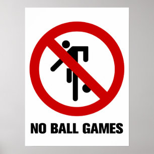 NO Ball Games ⚠ Thai Park ⚠ Poster