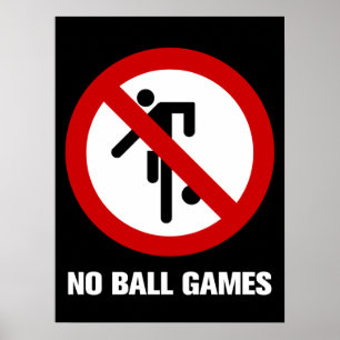 NO Ball Games ⚠ Thai Park ⚠ Poster