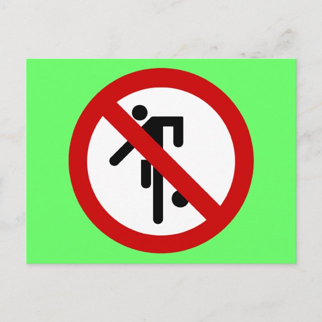 NO Ball Games ⚠ Thai Park ⚠ Postkarte (Vorderseite)