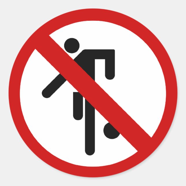 NO Ball Games ⚠ Thai Park ⚠ Runder Aufkleber (Vorderseite)